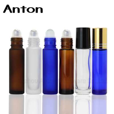 10ml Cobalt Blue Amber Frosted Clear Glass Roll-on Bottles Essential Oil Bottles