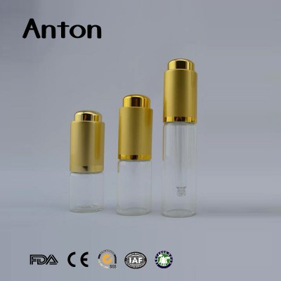 Refillable 5-50ml clear vial glass bottle with pump dropper